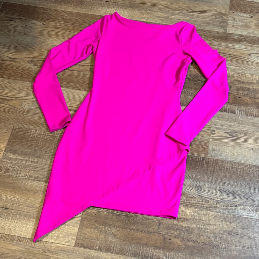 Susana Monaco Fuchsia Asymmetrical Dress